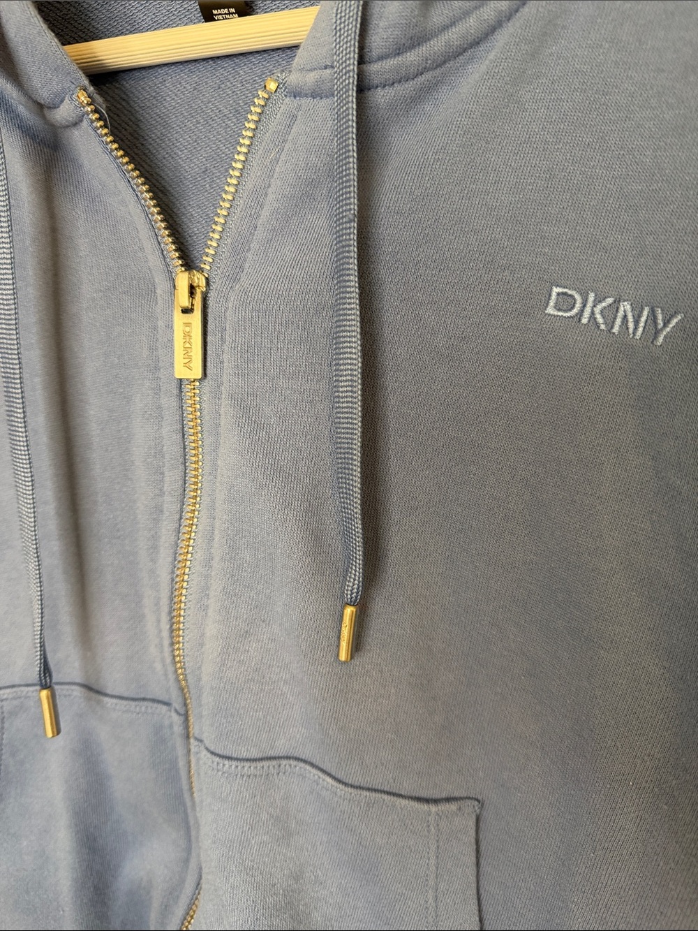 DKNY Periwinkle Blue Zip Hoodie - Picture 5 of 6